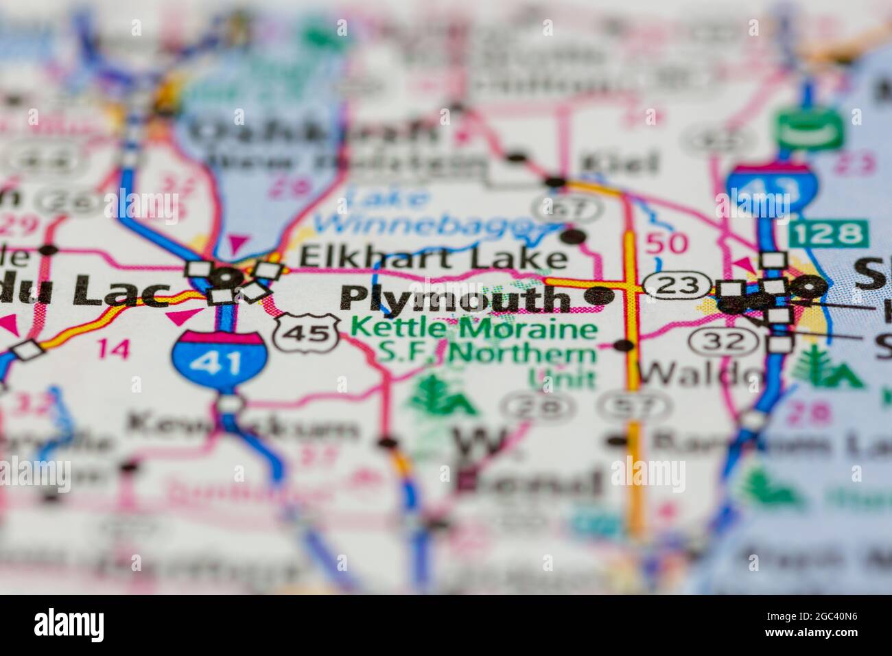 Plymouth wisconsin map hi-res stock photography and images - Alamy