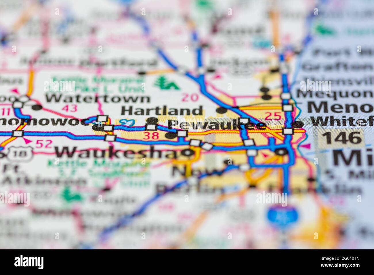 Map of pewaukee wisconsin hires stock photography and images Alamy
