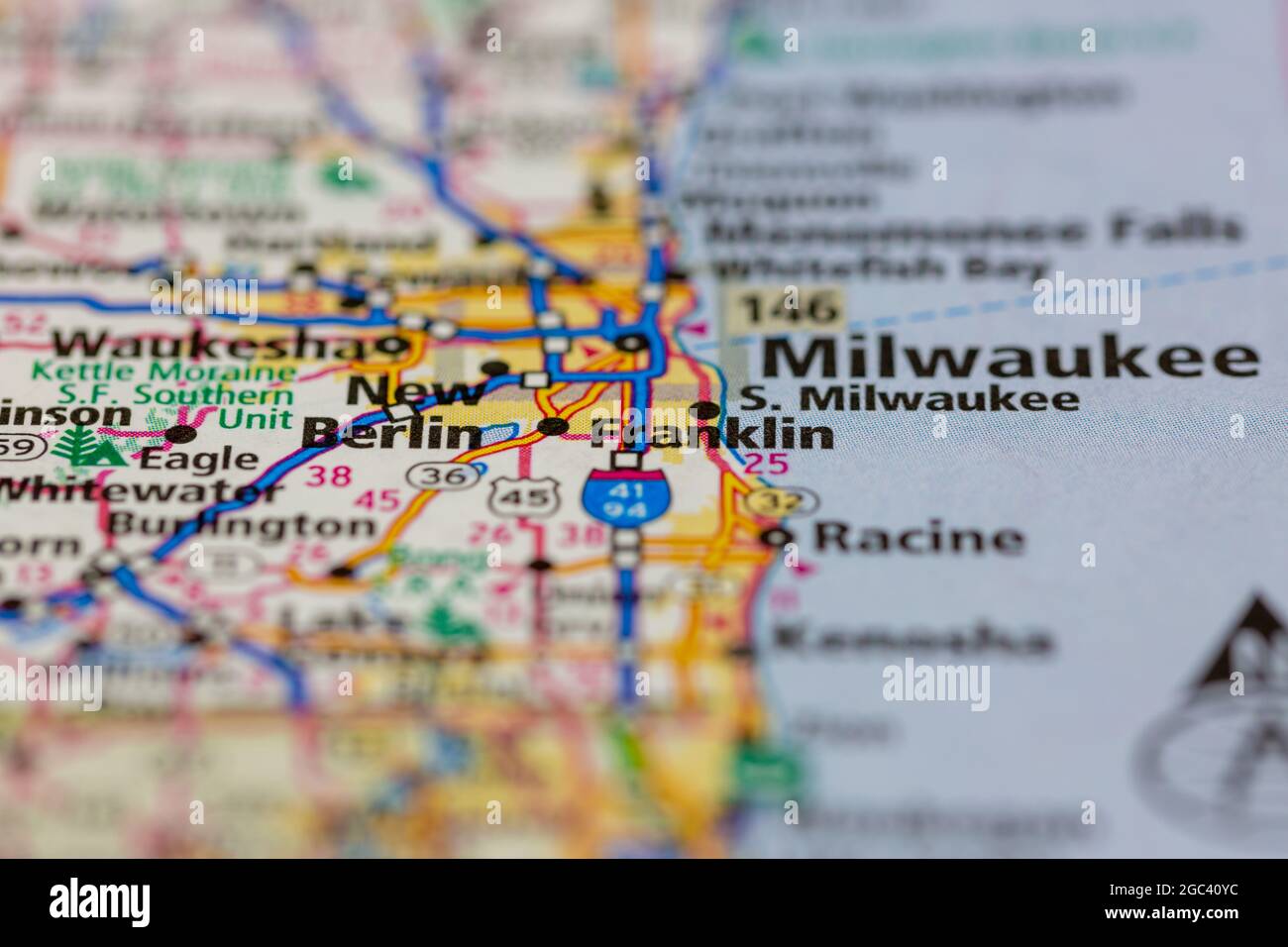 Map of franklin wisconsin hires stock photography and images Alamy
