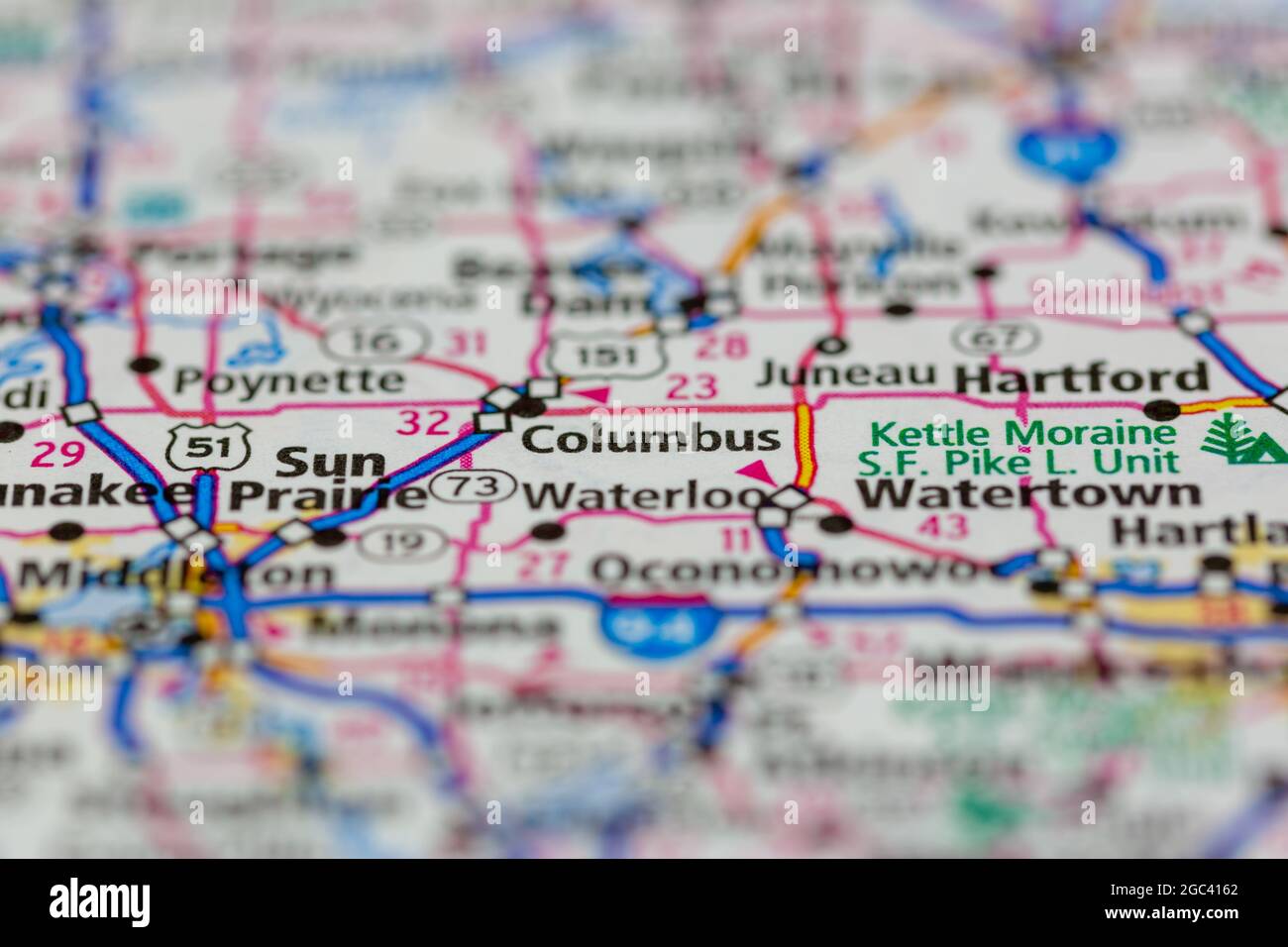 Map of columbus wisconsin hires stock photography and images Alamy