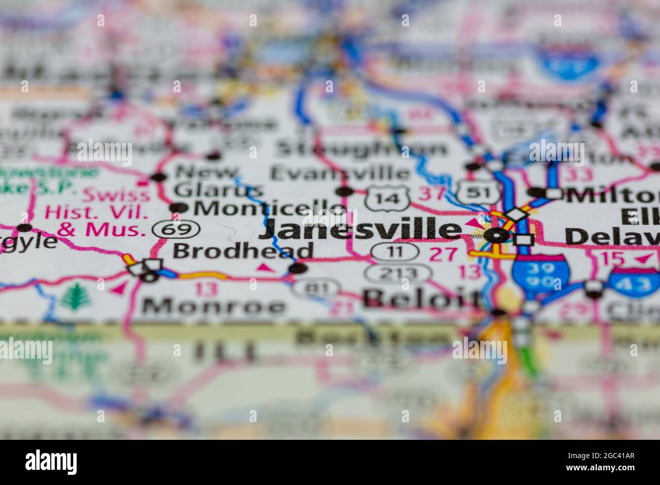 Janesville wisconsin map hires stock photography and images Alamy