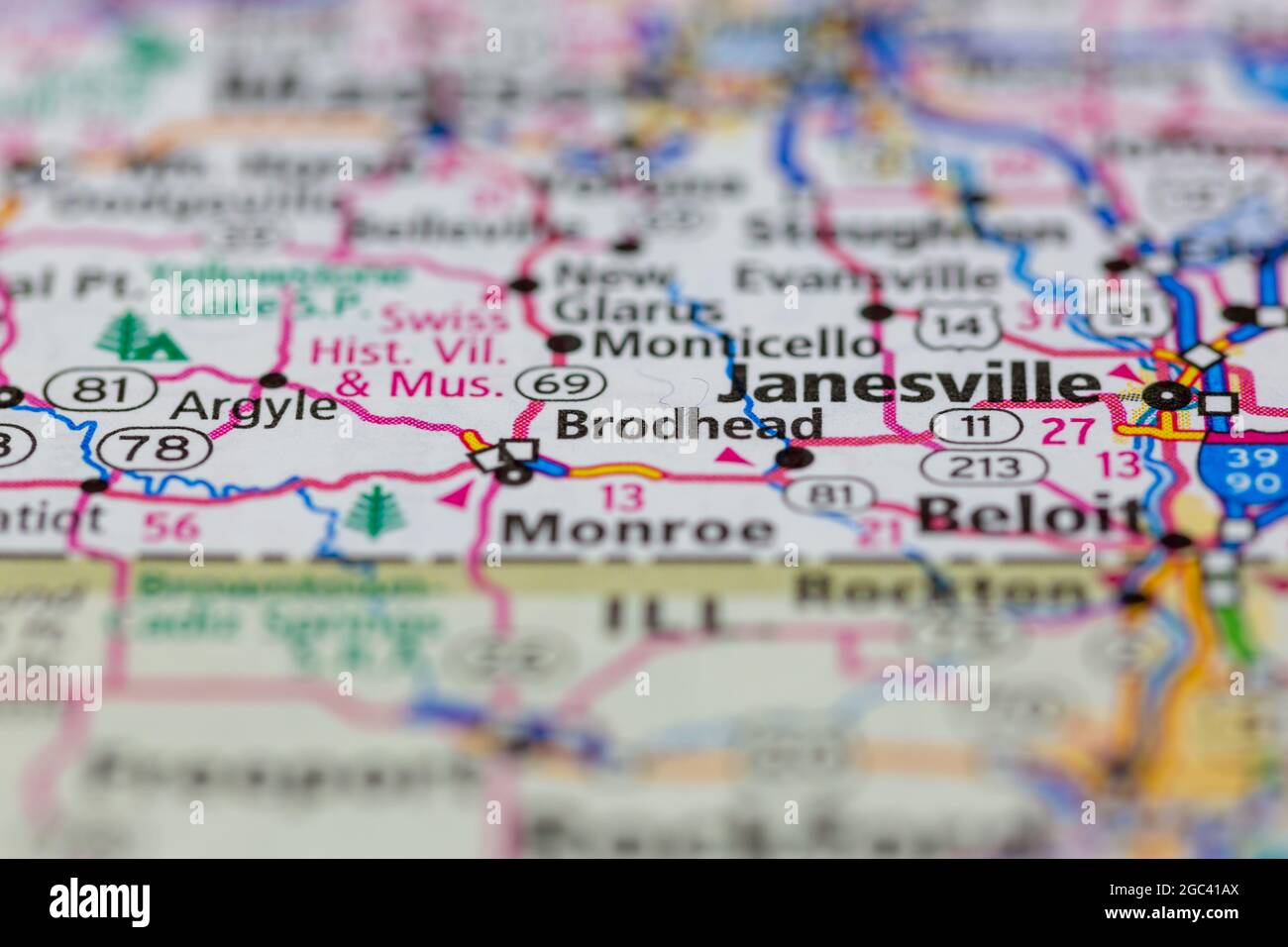 Brodhead wisconsin map hires stock photography and images Alamy