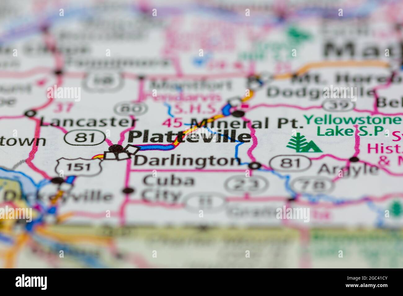Map of platteville hi-res stock photography and images - Alamy