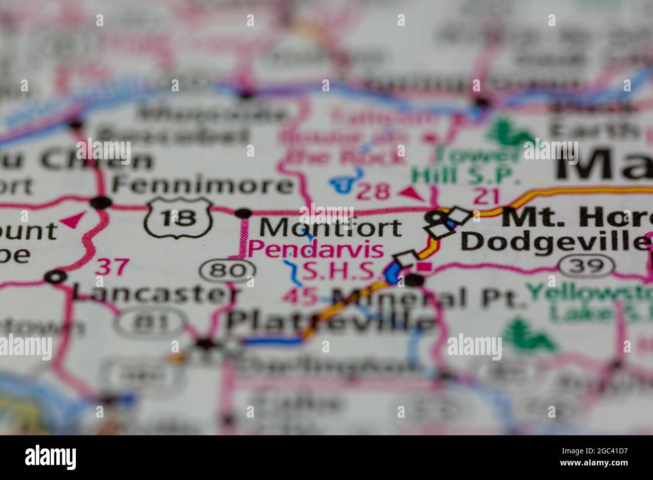 Map of montfort wisconsin hires stock photography and images Alamy