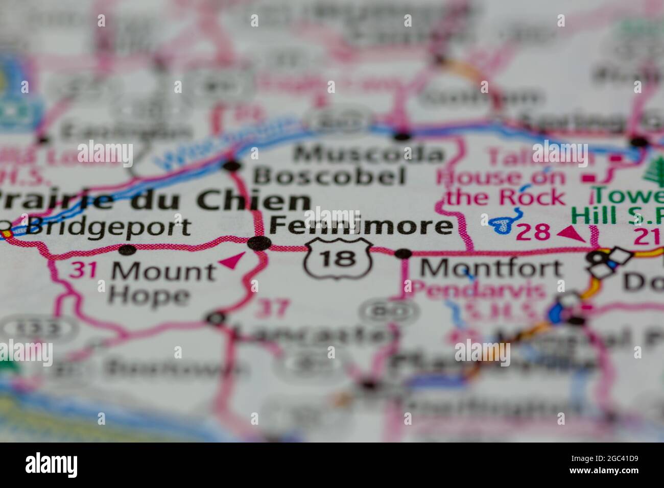 Map of fennimore wisconsin hires stock photography and images Alamy