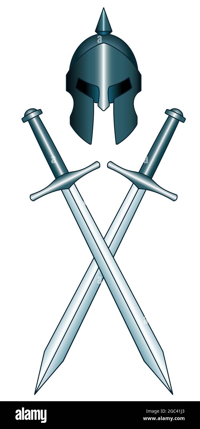 Crossed swords logo hi-res stock photography and images - Alamy