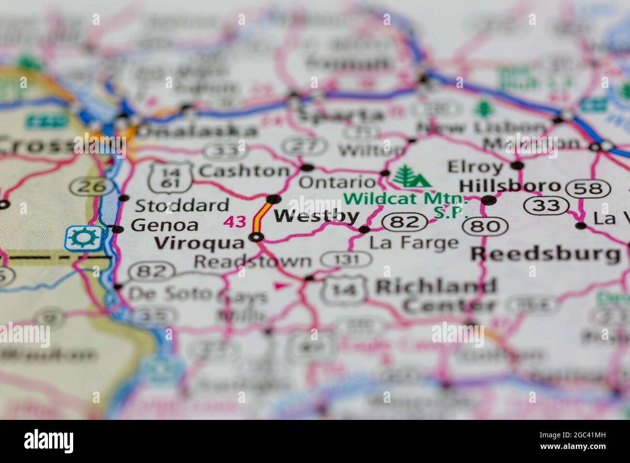 Westby wisconsin map hires stock photography and images Alamy