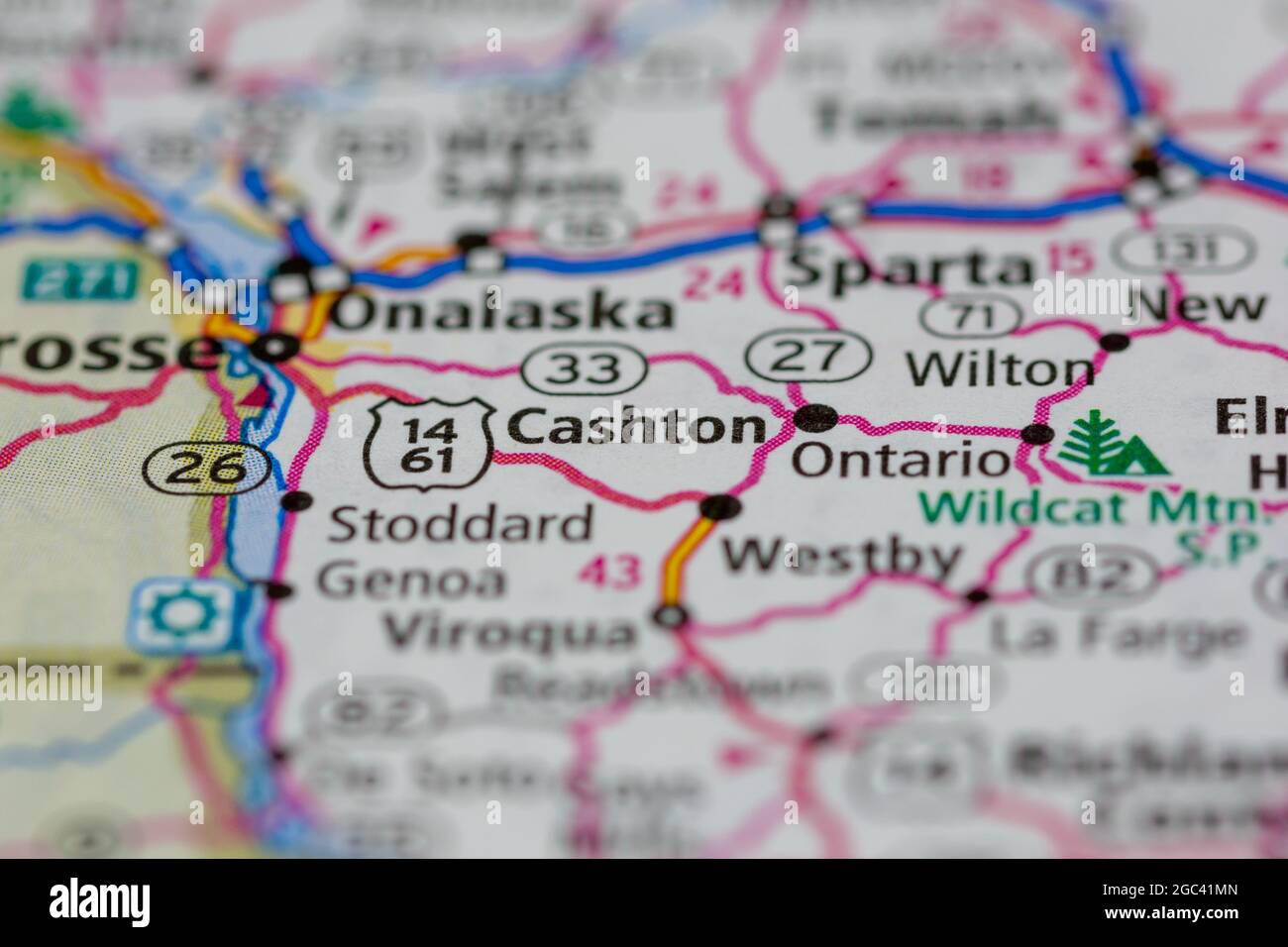 Cashton wisconsin map hires stock photography and images Alamy