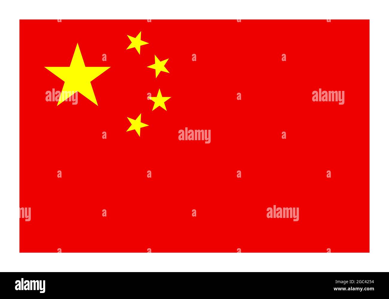 National Flag of the People's Republic of China illustration Stock Vector