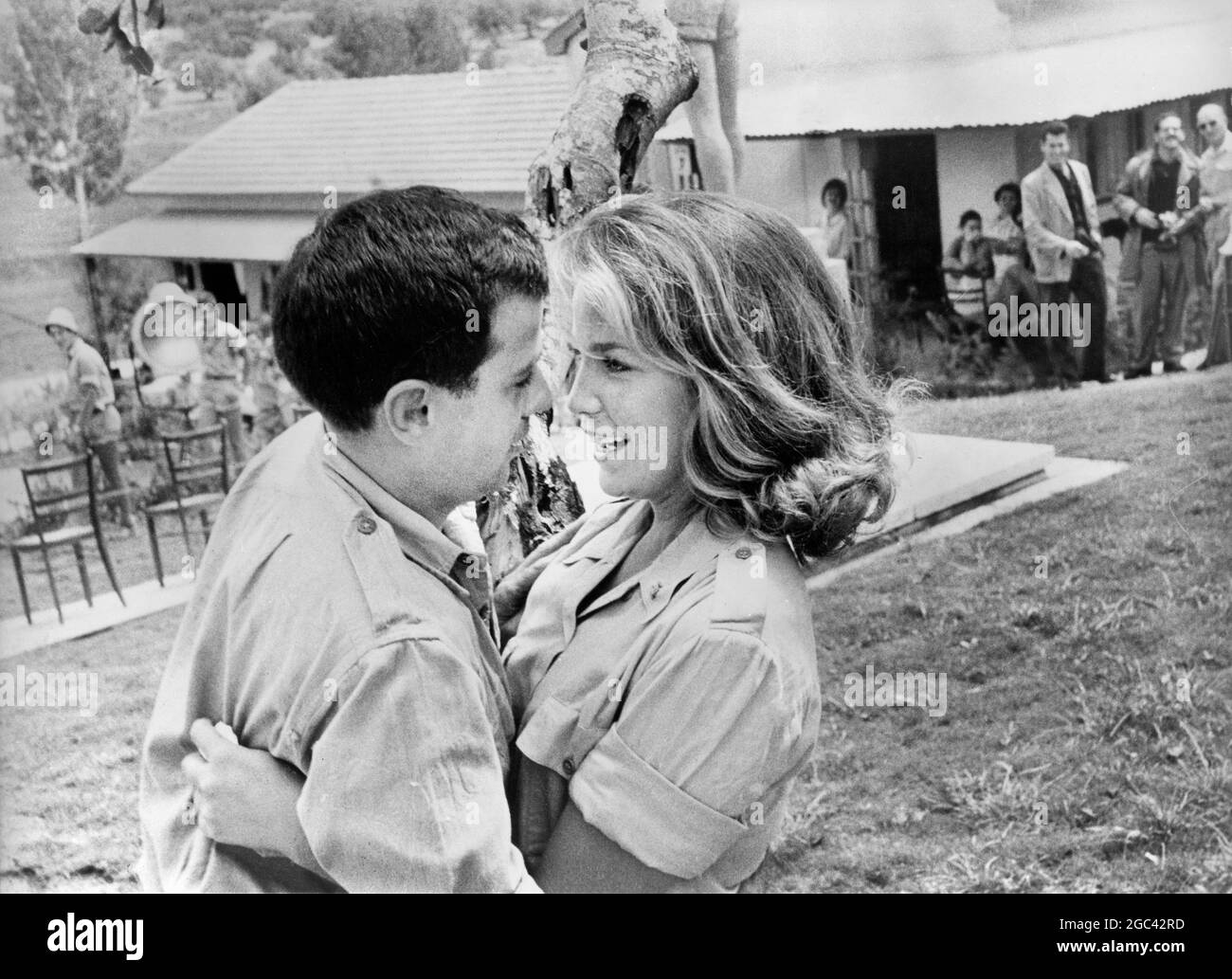 Michael Wager, Alexandra Stewart, on-set of the Film, 'Exodus', United Artists, 1960 Stock Photo