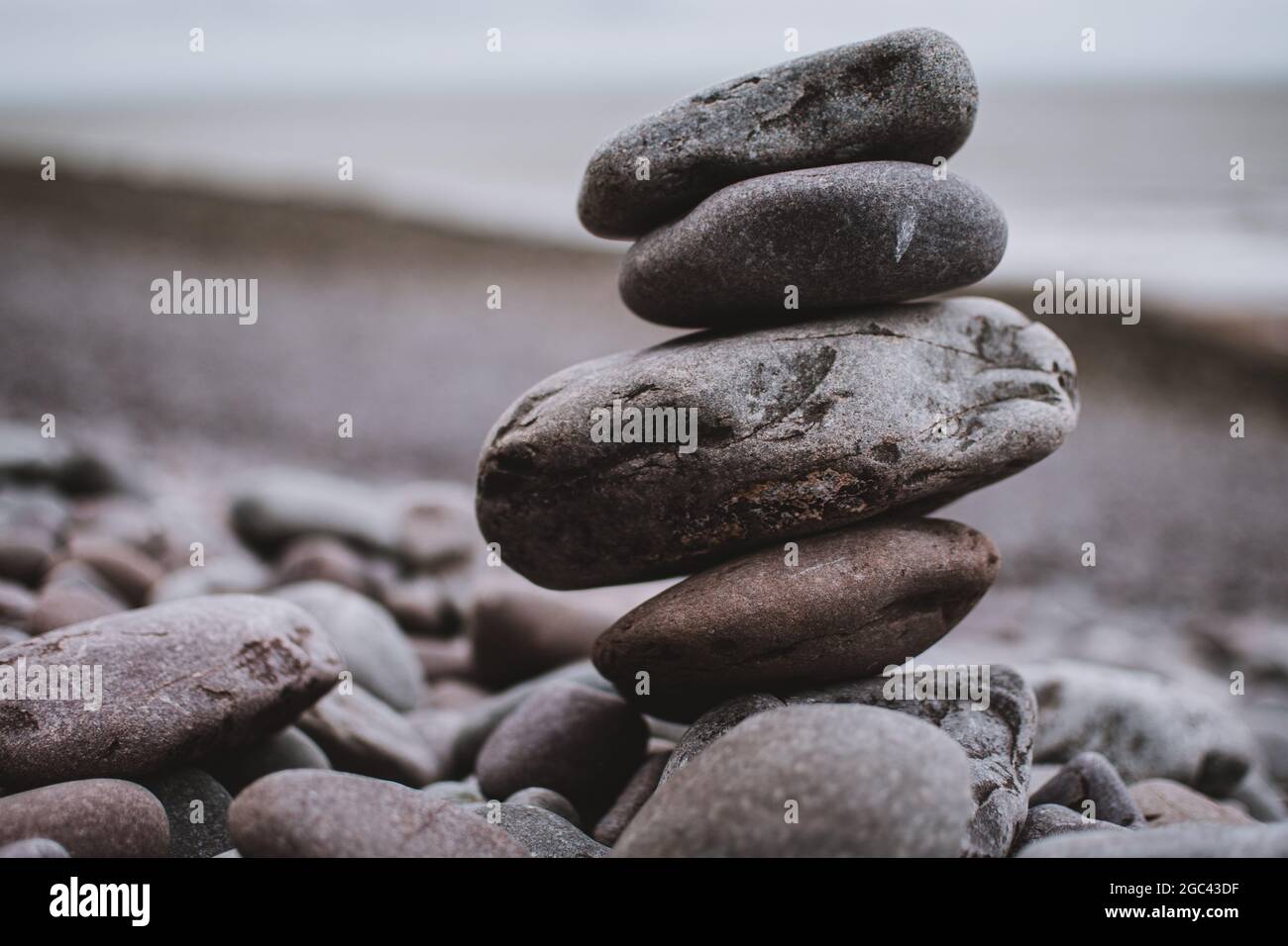 Stone Stacking Stock Photo Alamy