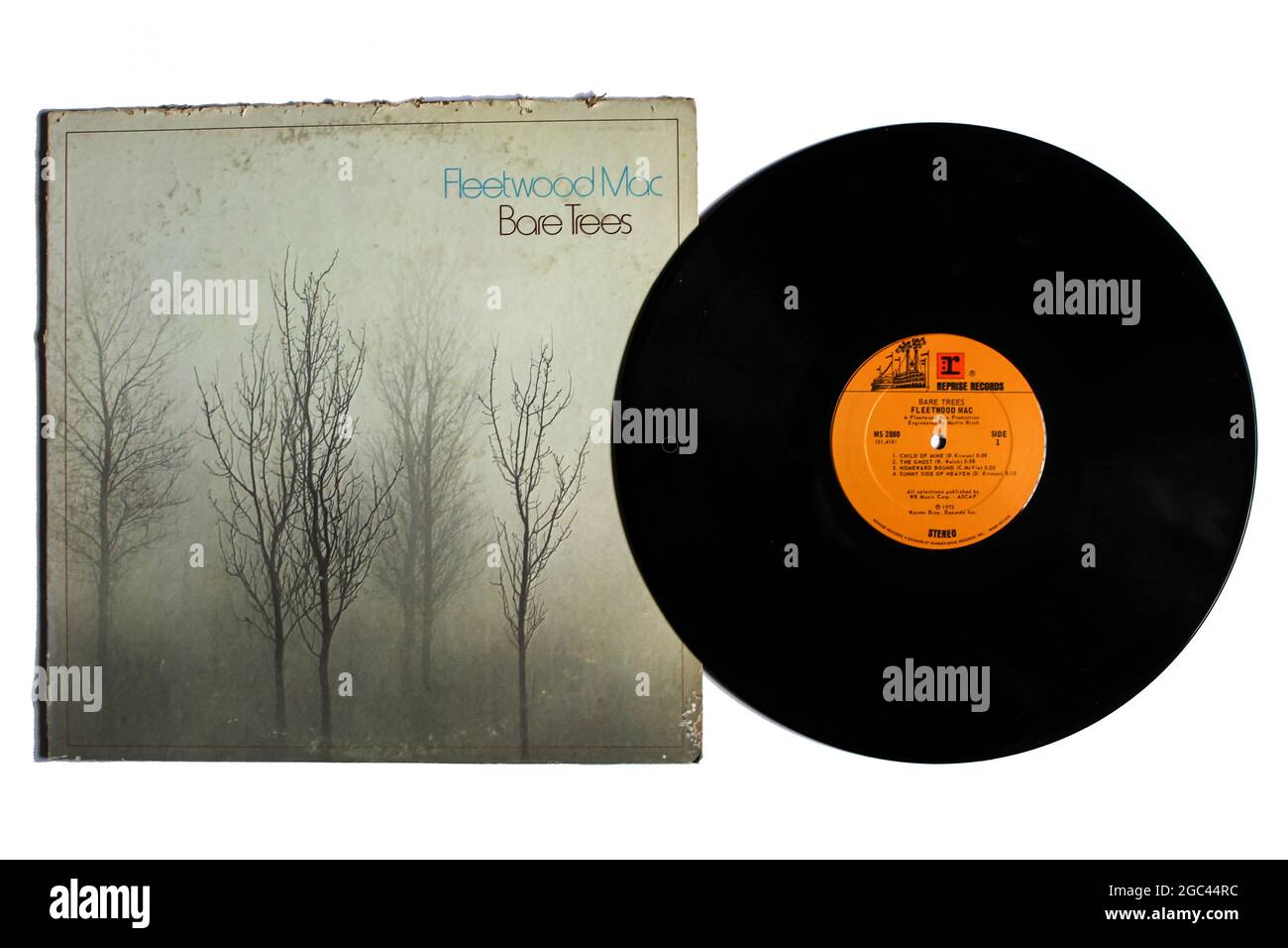 Rock and soft rock band, Fleetwood Mac music album on vinyl record LP disc. Titled: Bare Trees album cover Stock Photo