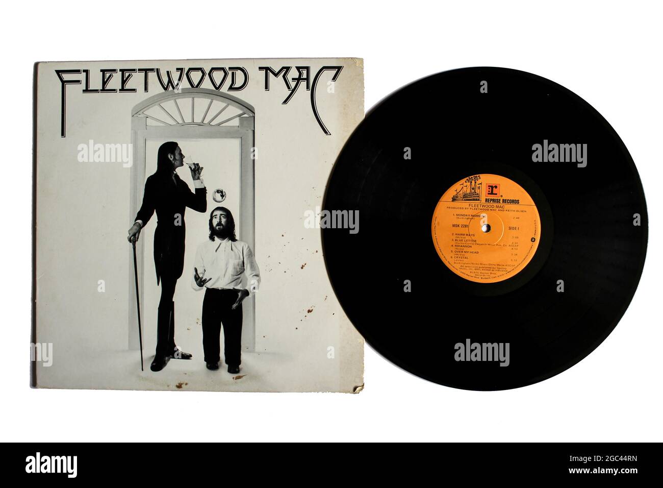 Rock and soft rock band, Fleetwood Mac music album on vinyl record LP disc. Titled: Self titled Fleetwood Mac album cover Stock Photo