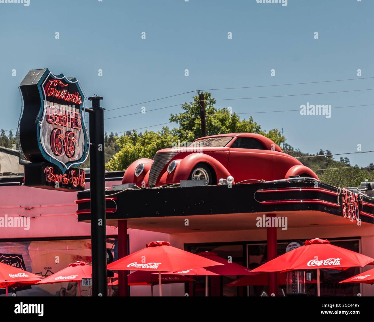 Cruisers 50's Style Diner on Historic Route 66 , Downtown Williams, Arizona, USA Stock Photo