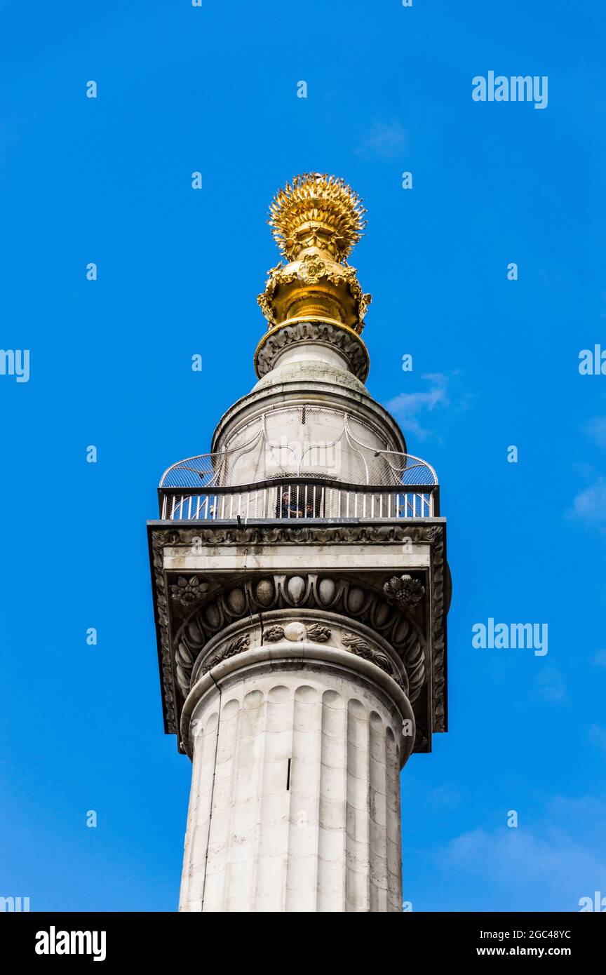 Monument to the Great Fire of London Stock Photo Alamy