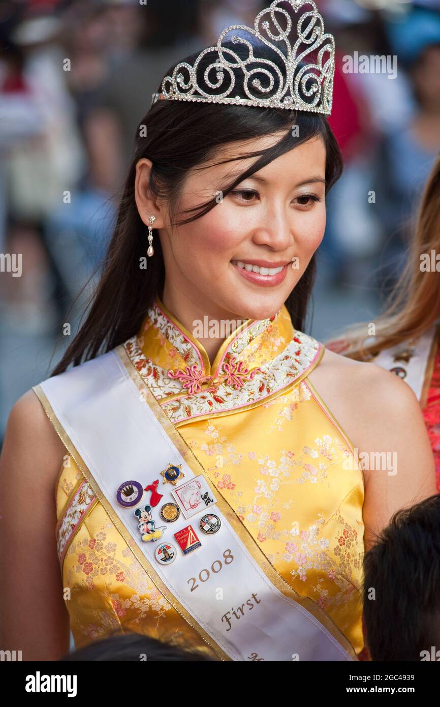 Beauty Queen Chinatown Los Angeles CA V Stock Photo Alamy