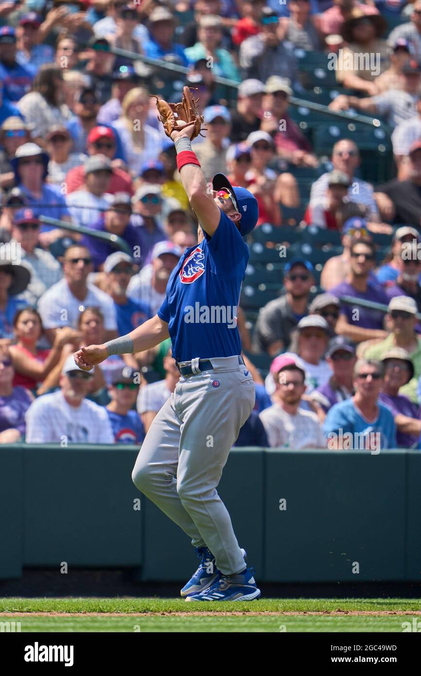 August 4 2021: Chicago Cubs third baseman Patrick Wisdom (16) claps during  the game with the