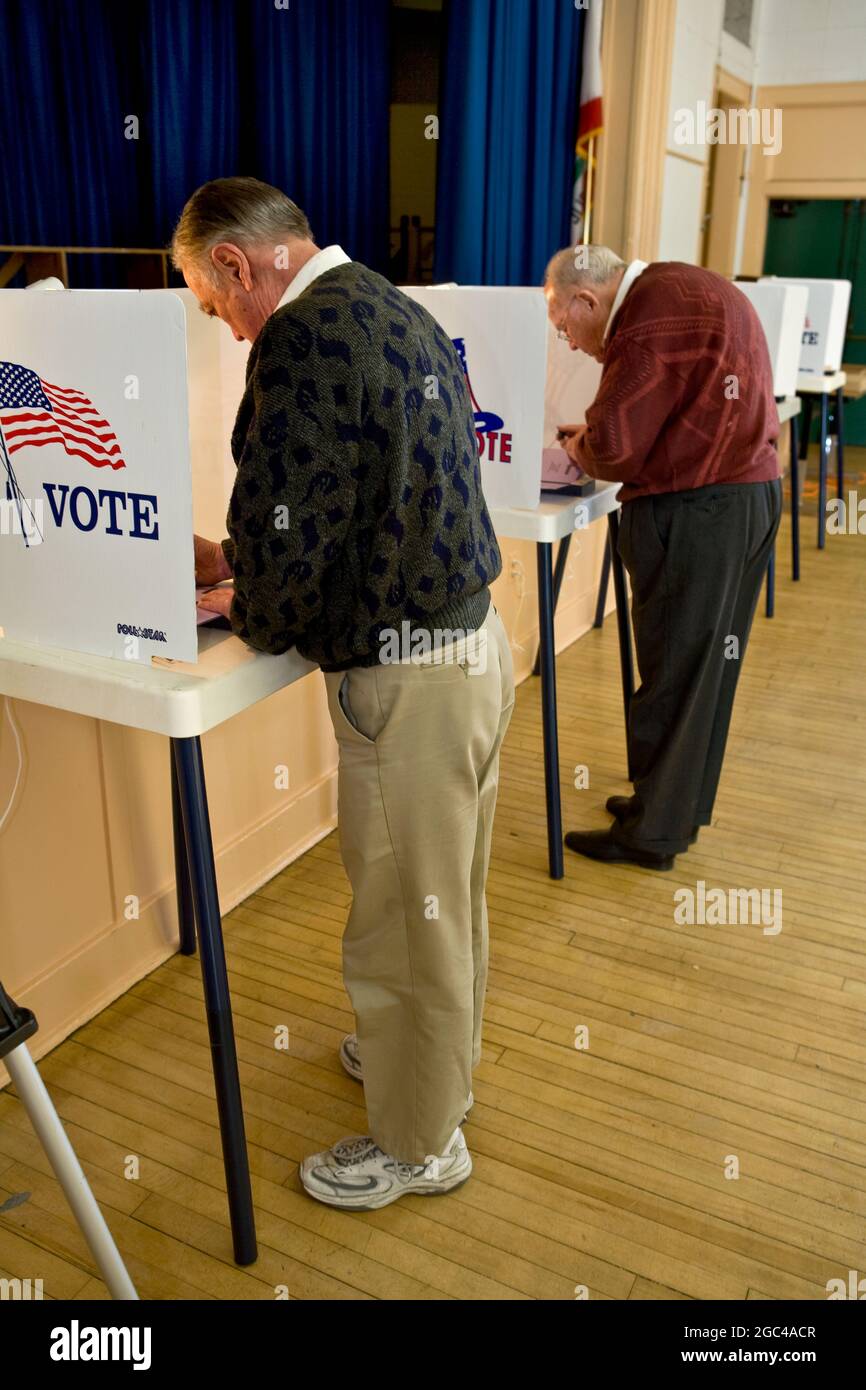 Voting men Stock Photo