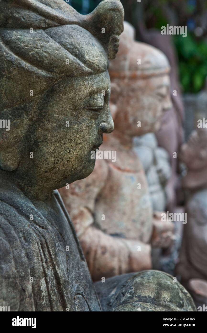 Stone Buddhist religious figures in Hong Kong, China Stock Photo Alamy