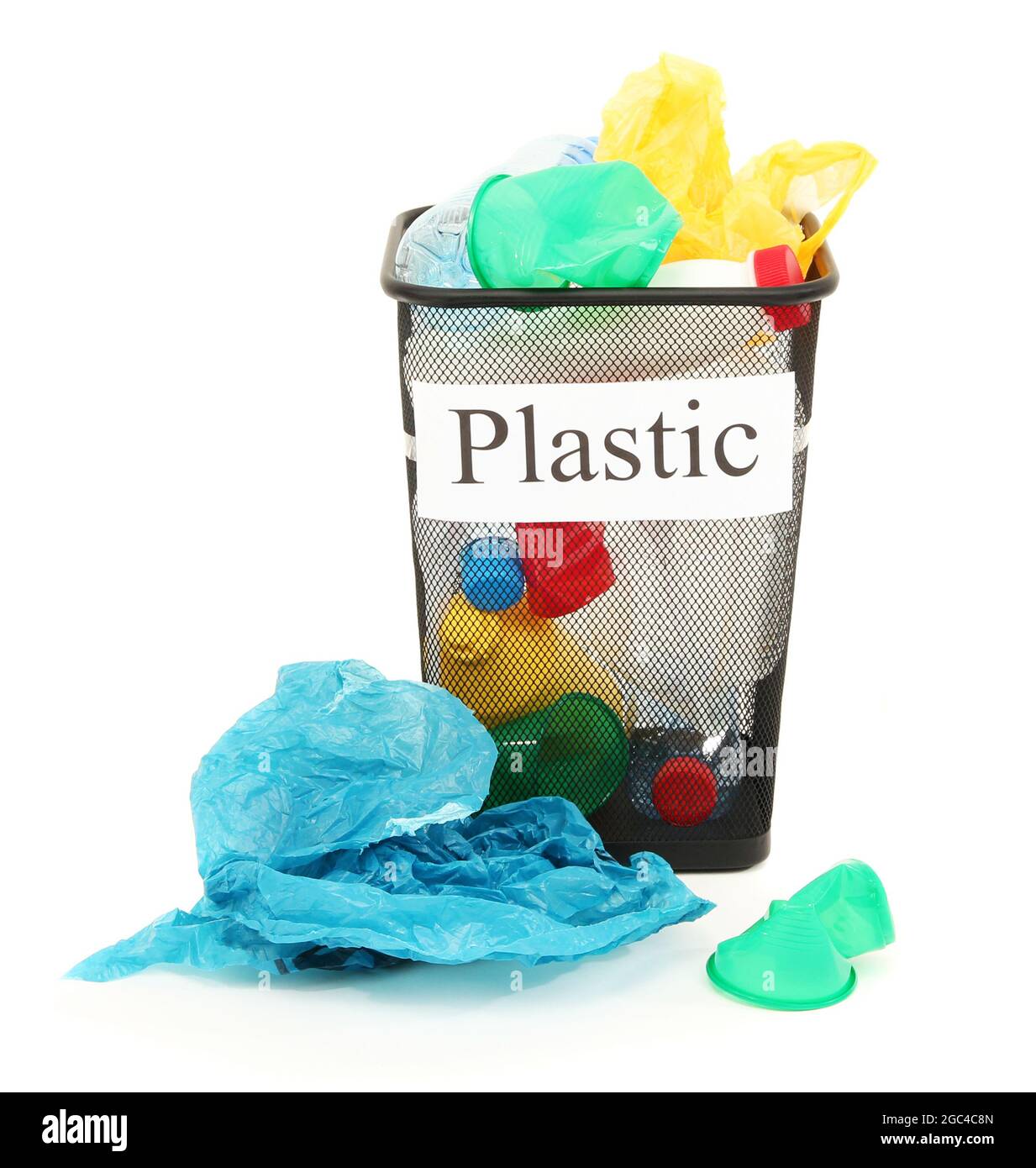 Bucket for waste sorting isolated on white Stock Photo Alamy