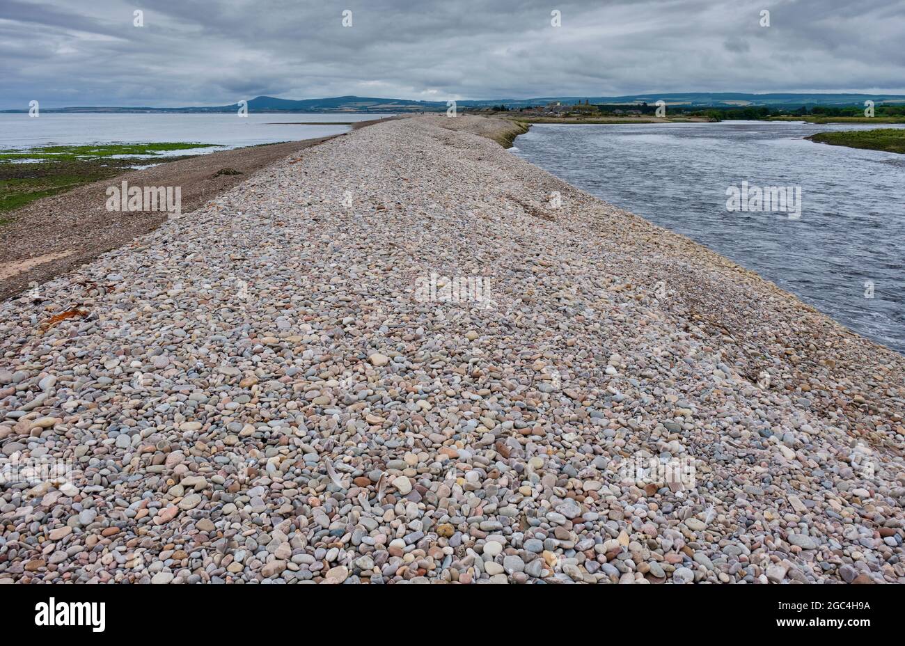 River Spey at Spey Bay, Tugnet, Scotland Stock Photo