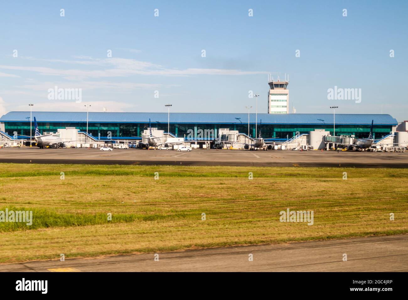 PANAMA CITY, PANAMA - SEPTEMBER 25, 2015: Terminal of Tocumen International Airport in Panama City. Stock Photo
