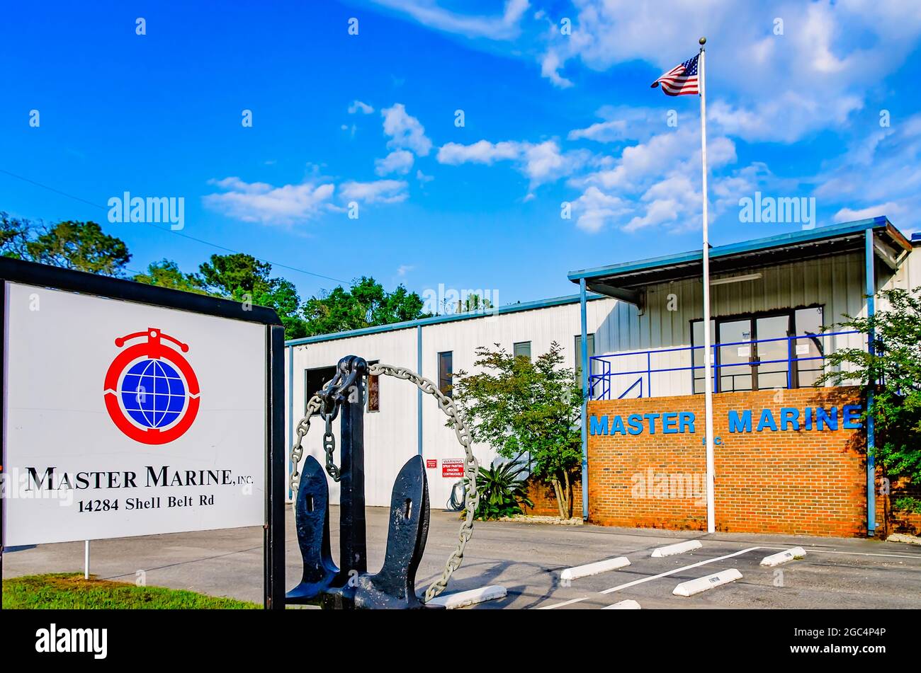 Master Marine boat builders is pictured, April 27, 2021, in Bayou La Batre, Alabama. Master