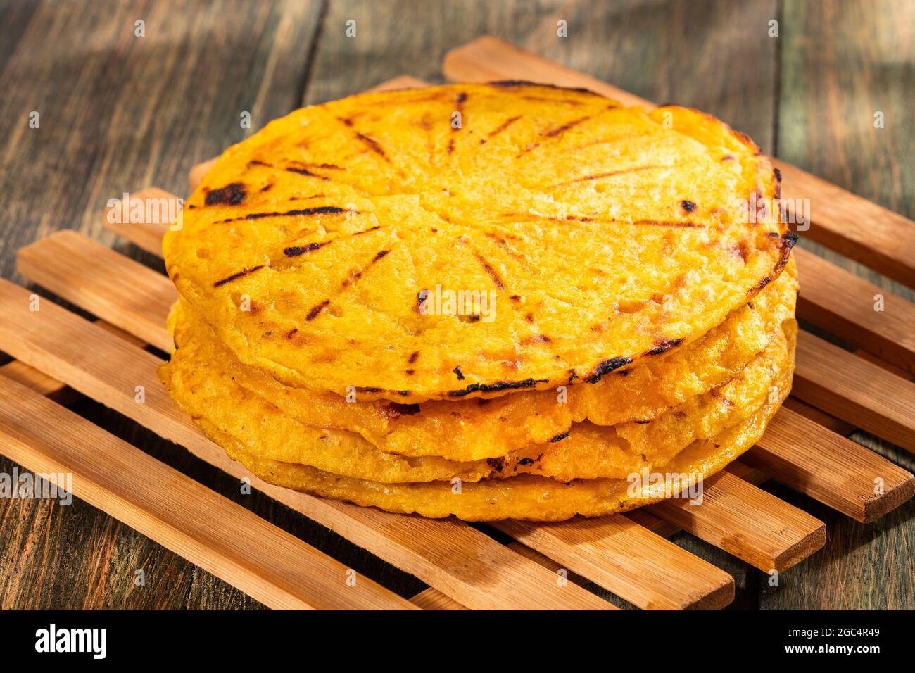 Arepa Colombiana Arepa Of Ground Corn Traditional Colombian Food