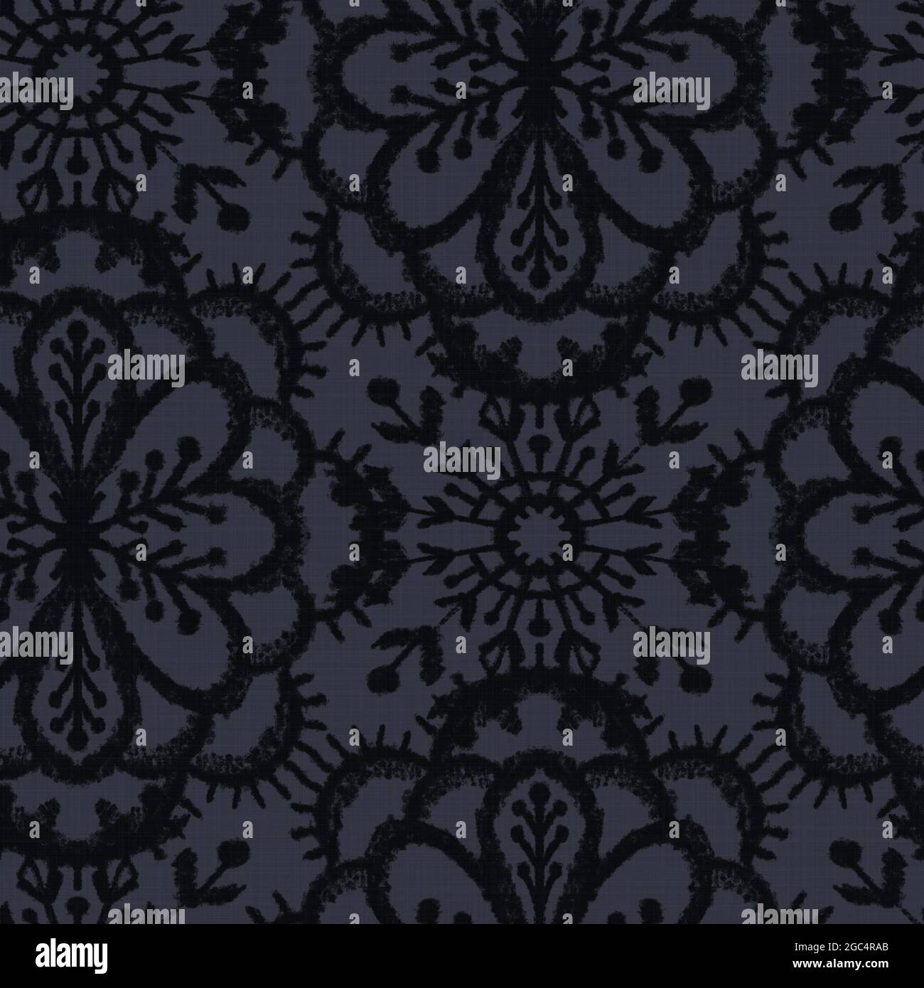 Seamless almost black ethnic rug motif pattern Stock Photo - Alamy