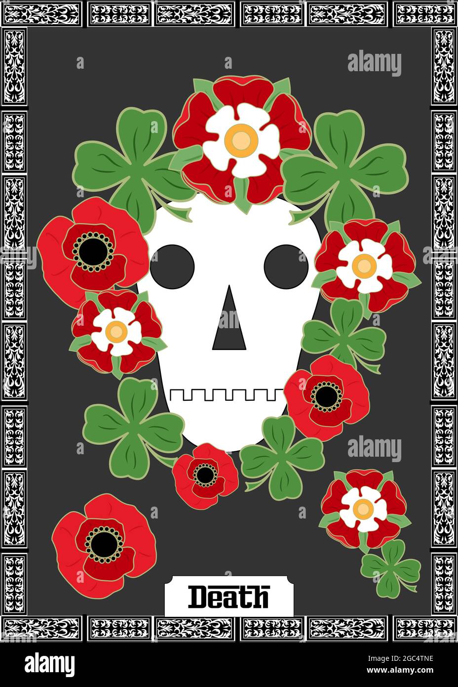 Tarot card death Stock Vector