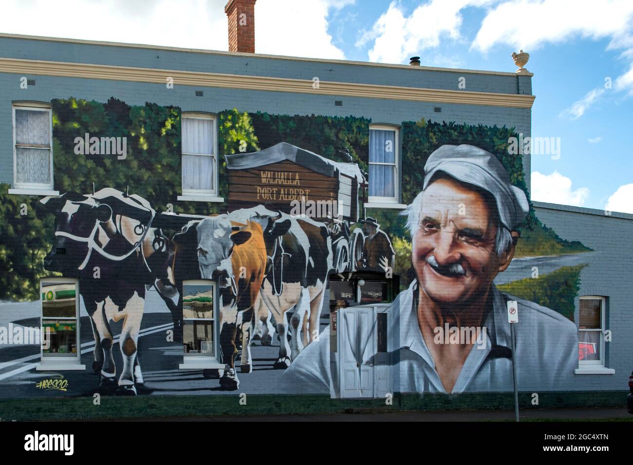 Street Art in Yarram, Victoria, Australia Stock Photo