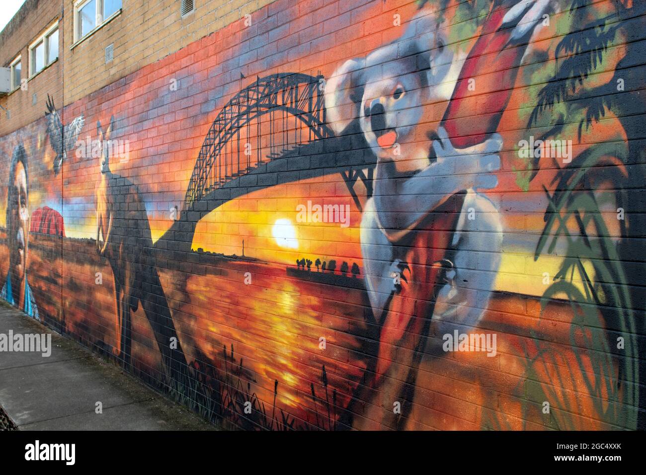 Australian Street Art in Yarram, Victoria, Australia Stock Photo