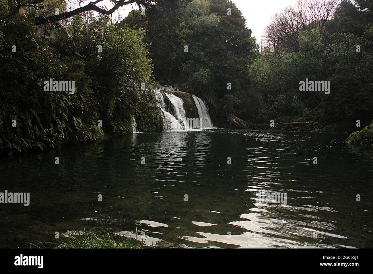 Scenic views of Craggy Range, Te Mata Peak and Maraetotara falls, Hawkes Bay, New Zealand Stock
