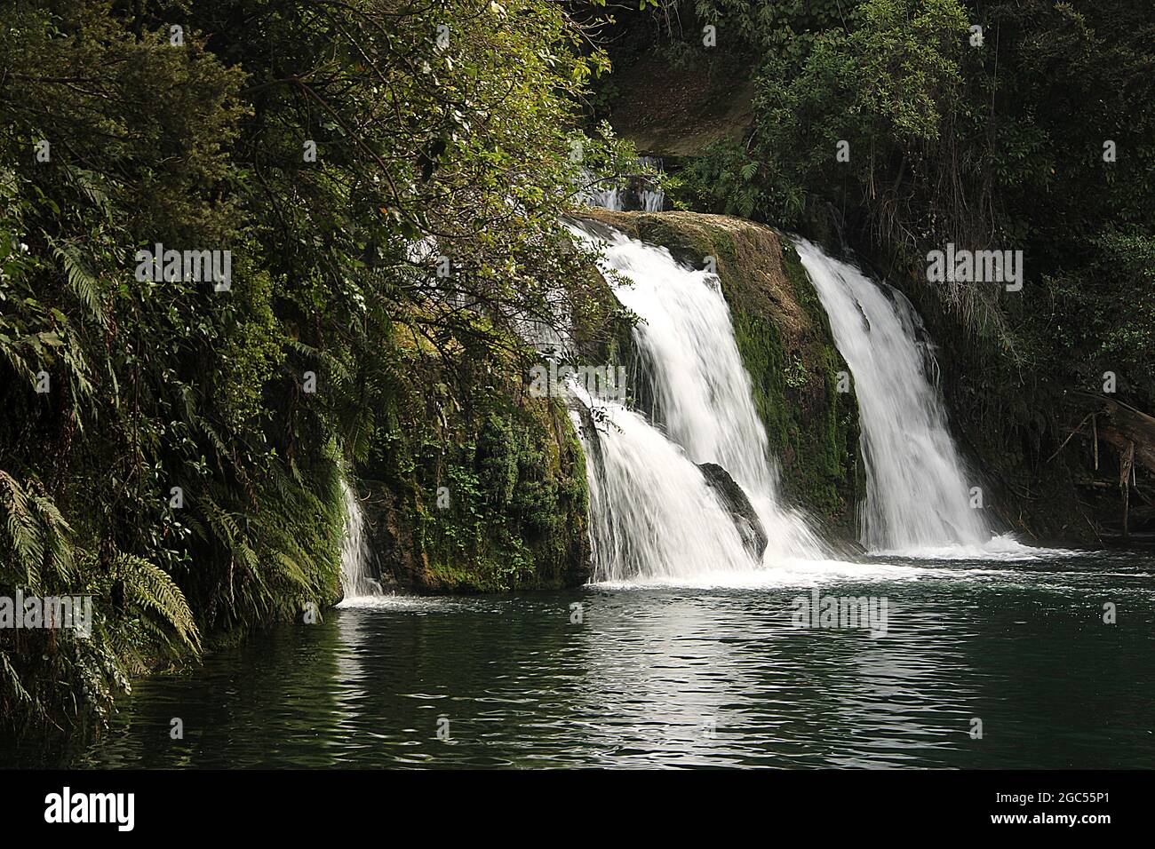 Scenic views of Craggy Range, Te Mata Peak and Maraetotara falls, Hawkes Bay, New Zealand Stock
