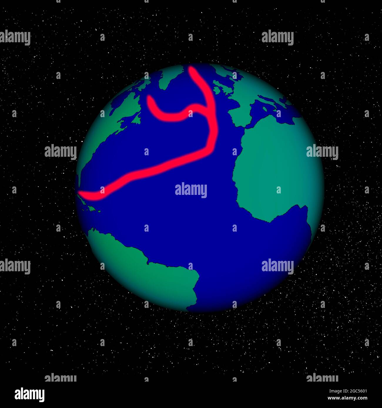 Atlantic Meridional Overturning Circulation, Illustration Stock Photo ...