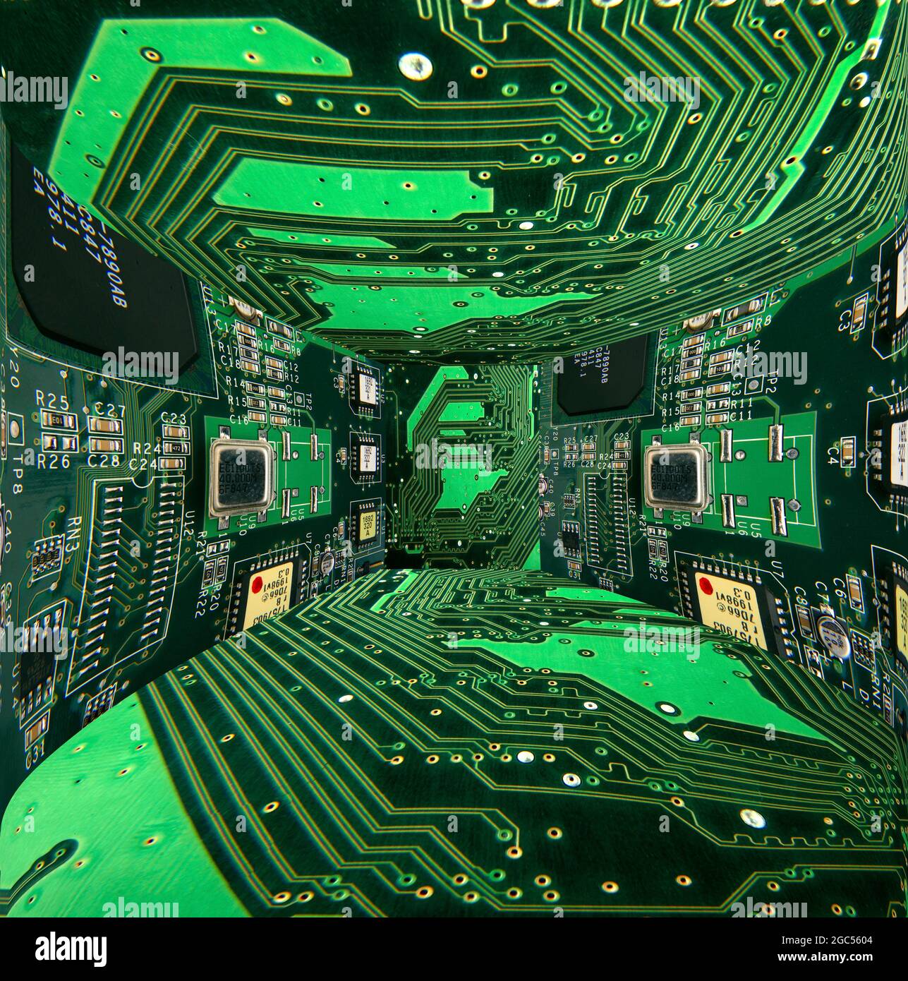 Circuit box, conceptual composite image Stock Photo