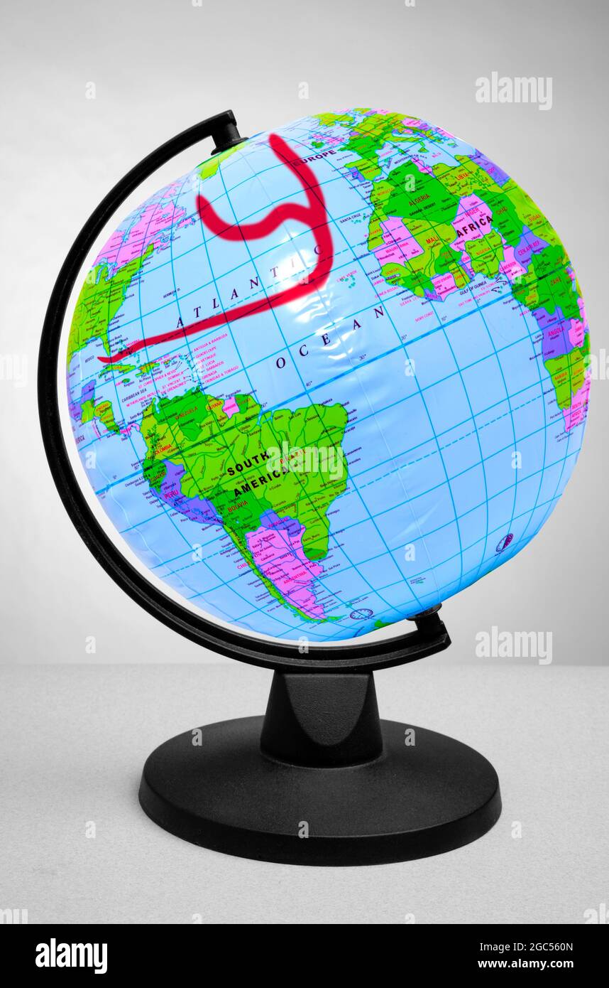 Atlantic meridional overturning circulation, illustration Stock Photo