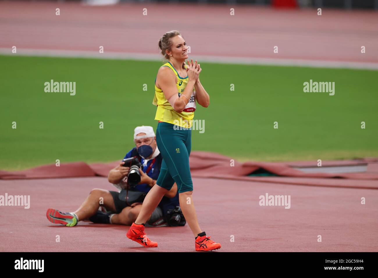 Tokyo, Japan. 6th Aug, 2021. KelseyLee BARBER (AUS) celebrates her