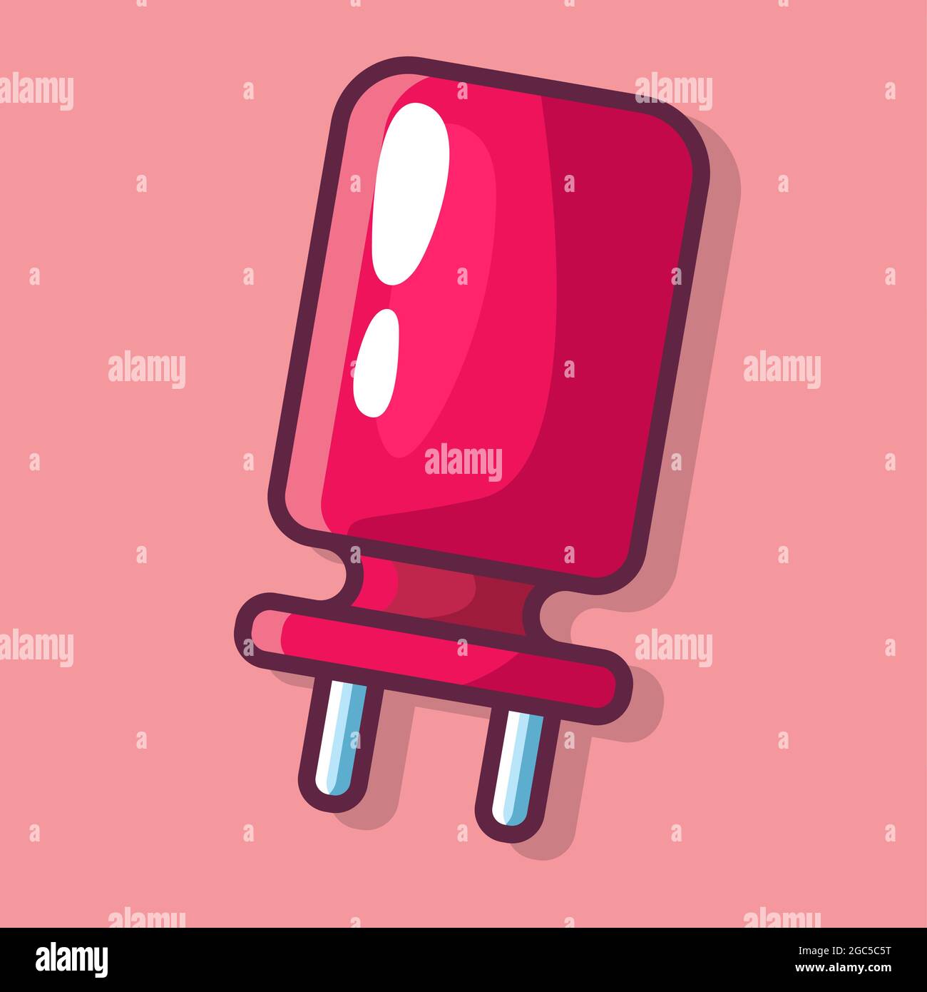 capacitor isolated cartoon vector illustration in flat style Stock Vector