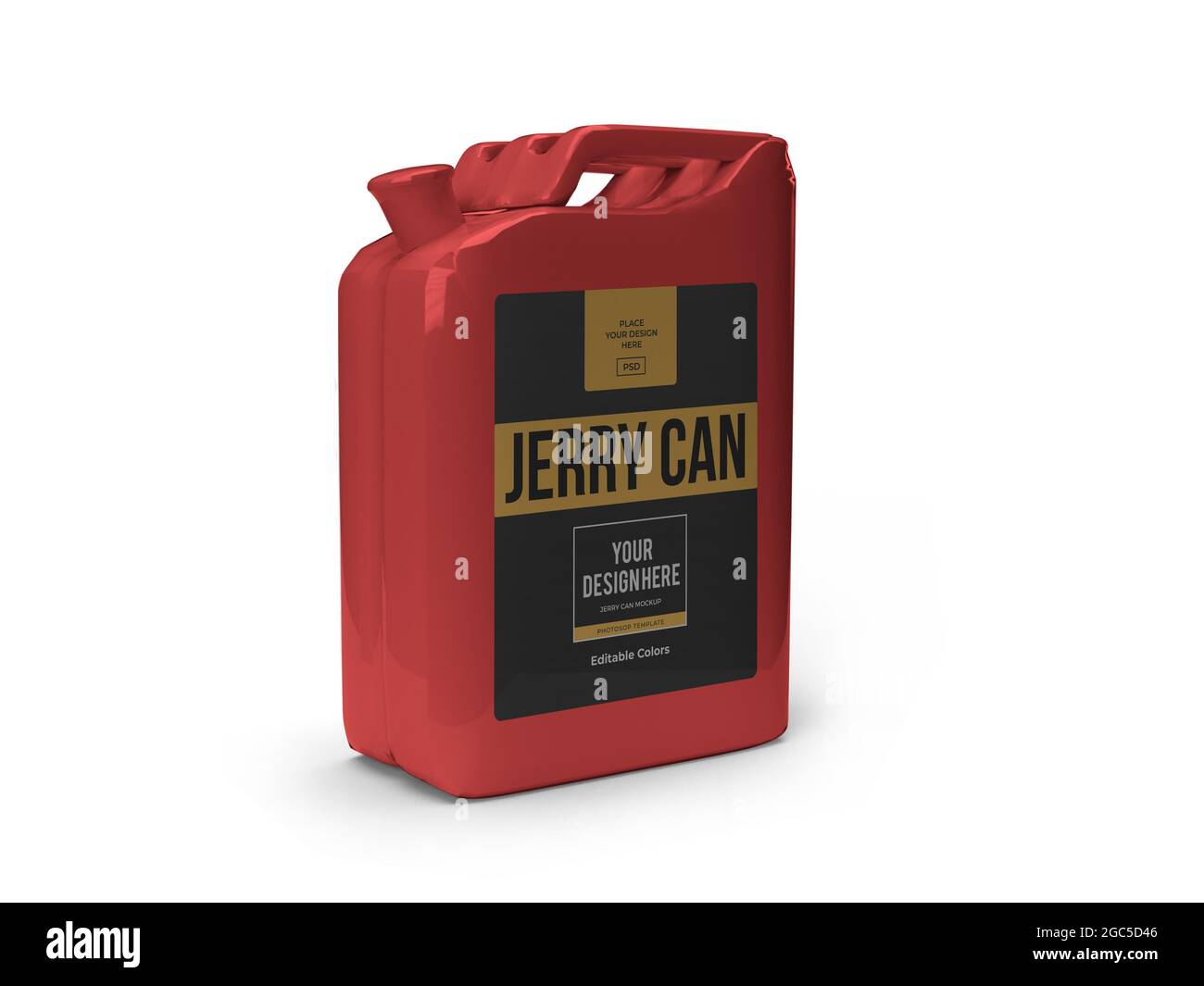 Download Plastic Jerry Can 3d Illustration Mockup Scene On Isolated Background Stock Photo Alamy