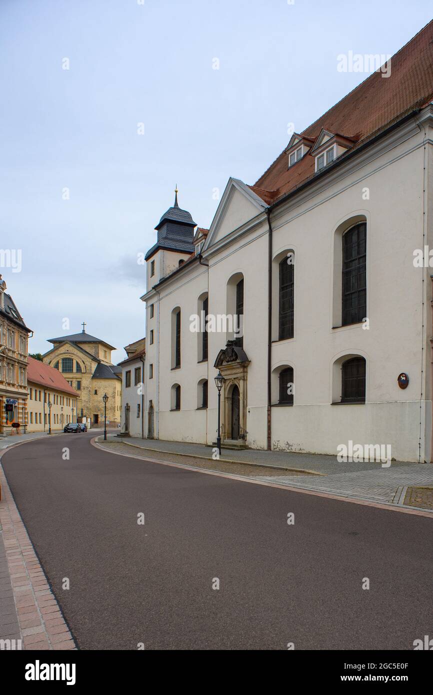 28 July 2021, SaxonyAnhalt, Köthen (Anhalt) The facade of the St