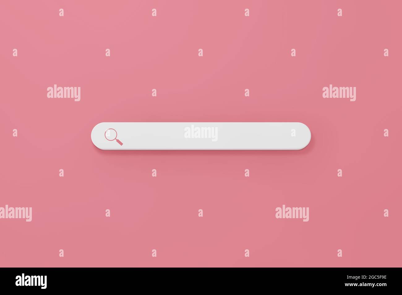 Internet Search Bar Icon on a pink background. 3d Rendering Stock Photo ...