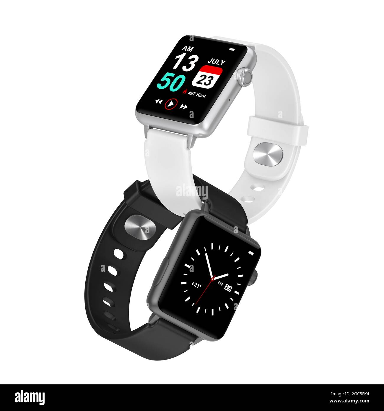 Black and white smart watch on sale