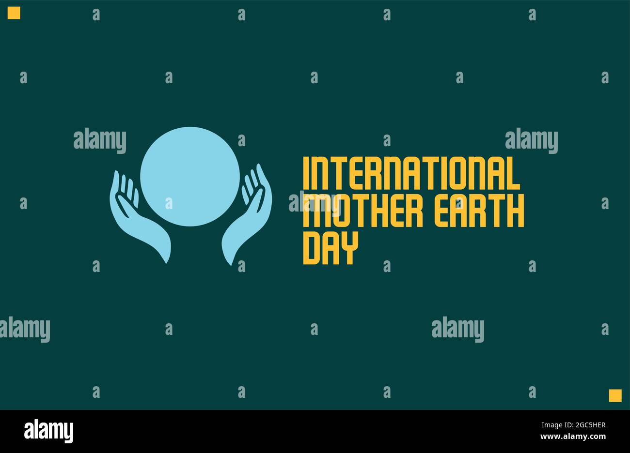 International Mother Earth Day vector template Stock Vector
