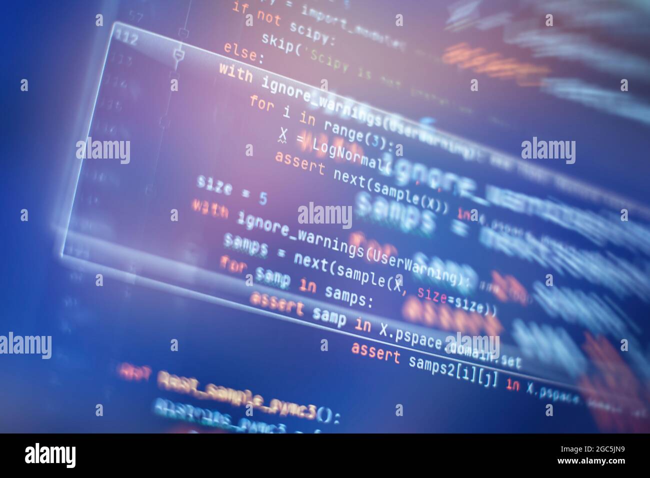 Server logs analysis. Closeup developing programming and coding  technologies. Developer working on web sites codes in office Stock Photo -  Alamy