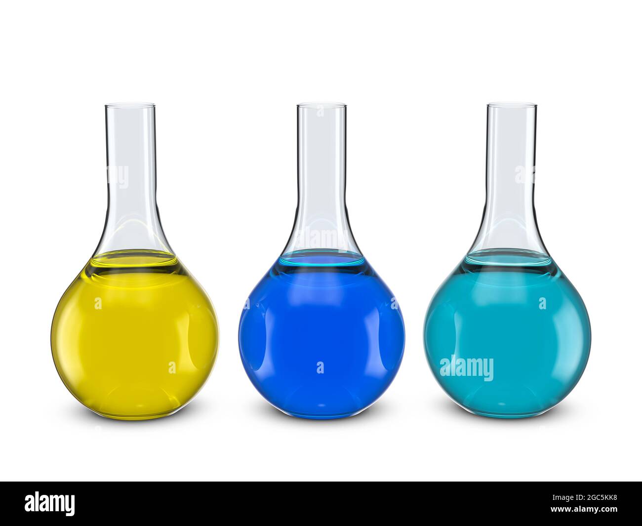 Florence flasks on a white background. 3d illustration Stock Photo Alamy