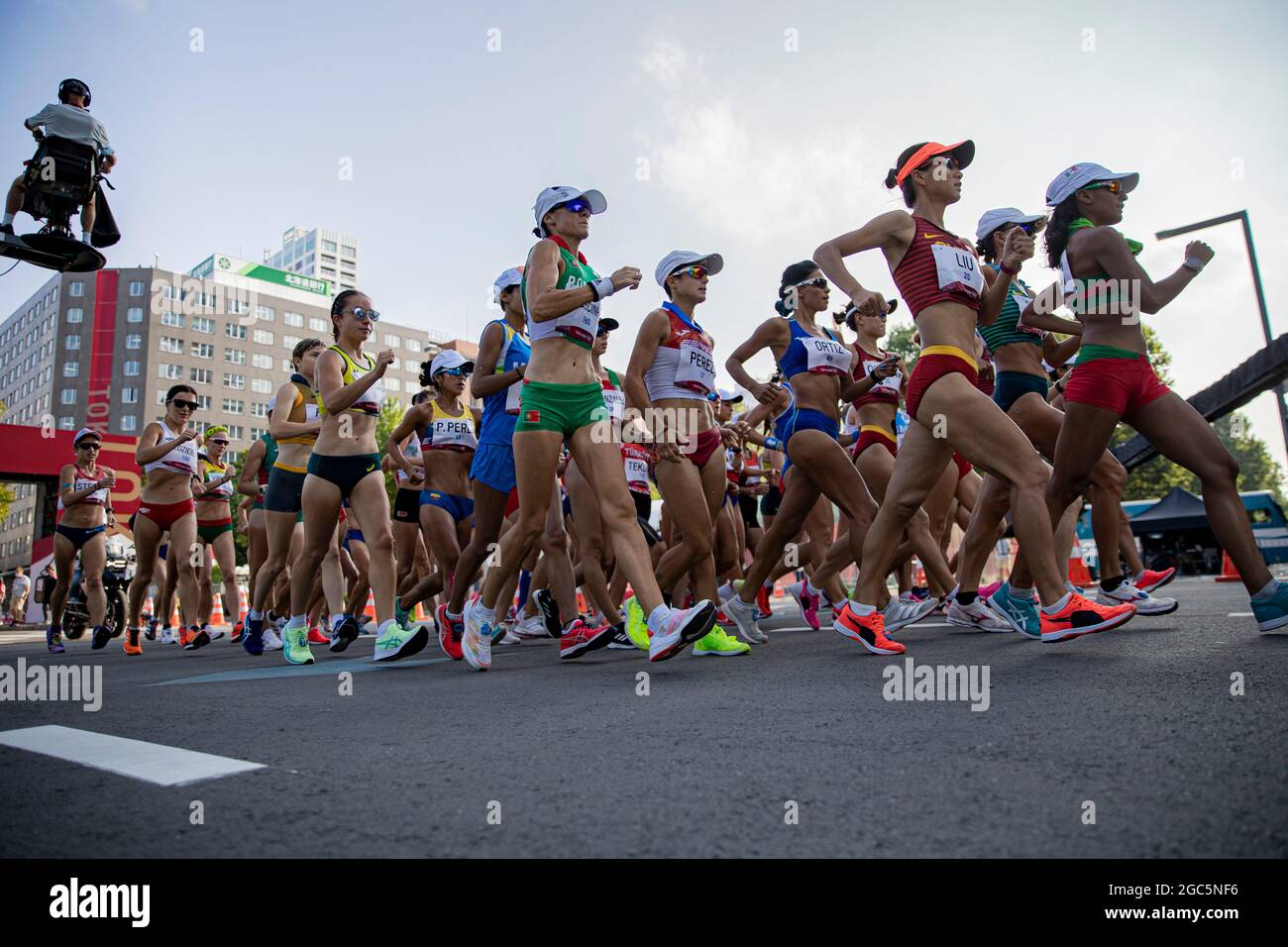 Hokkaido, Japan. 6th Aug, 2021. General view Race Walk : Women's 20km ...