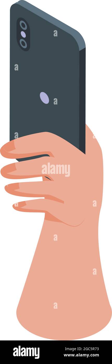 Phone video record icon isometric vector. Mobile camera. Screen selfie Stock Vector