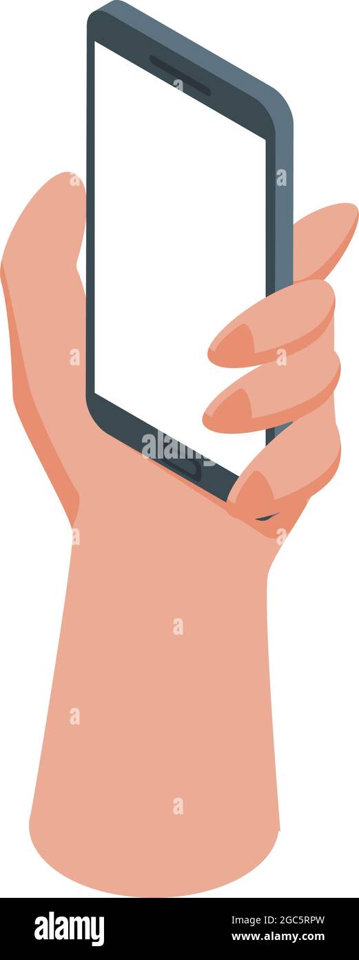 Digital device phone icon isometric vector. Tablet laptop. Cell electronic Stock Vector