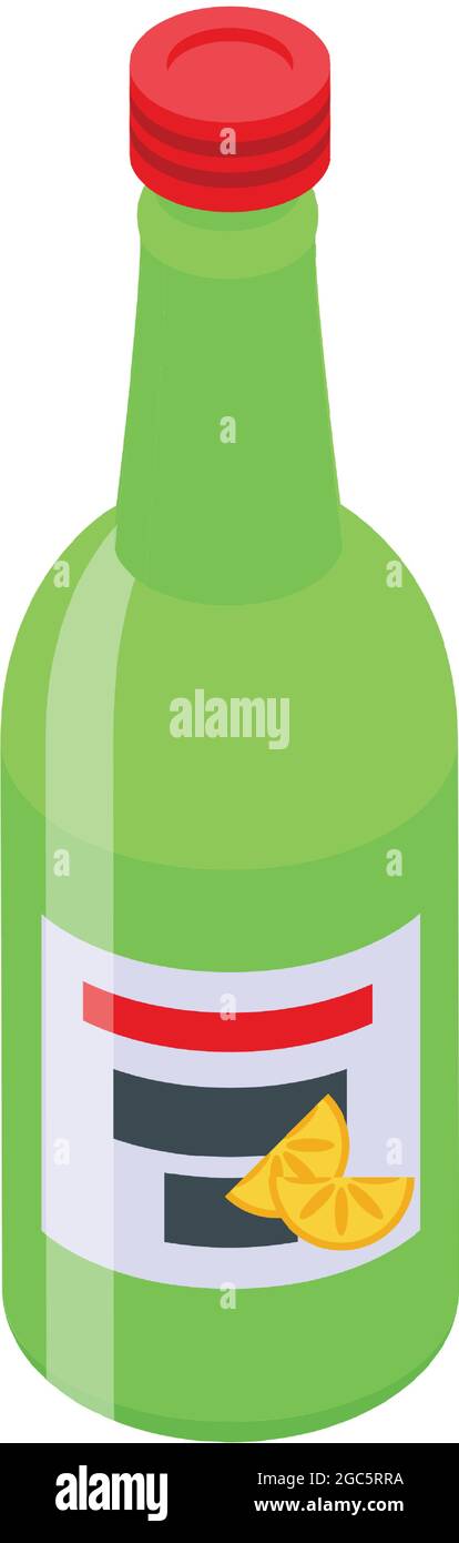 Lemon sauce icon isometric vector. Cookie jam. Fruit ad Stock Vector